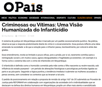 Elisa Machoe reflecte sobre uma abordagem humanizada do infanticídio no sistema de justiça moçambicano