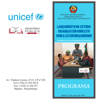 Lançamento do Estudo Crianças em Conflito com a Lei - Em Busca de uma Estratégia de Protecção