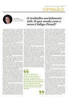 O trabalho socialmente útil. O que muda com o novo Código Penal?