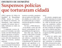 Suspensos Polícias que torturaram cidadã