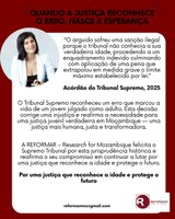 Tribunal Supremo estabelece precedente sobre presunção da menoridade em caso acompanhado pela REFORMAR